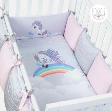 Дитячий постільний комплект Veres Unicorn love 6 одиниць